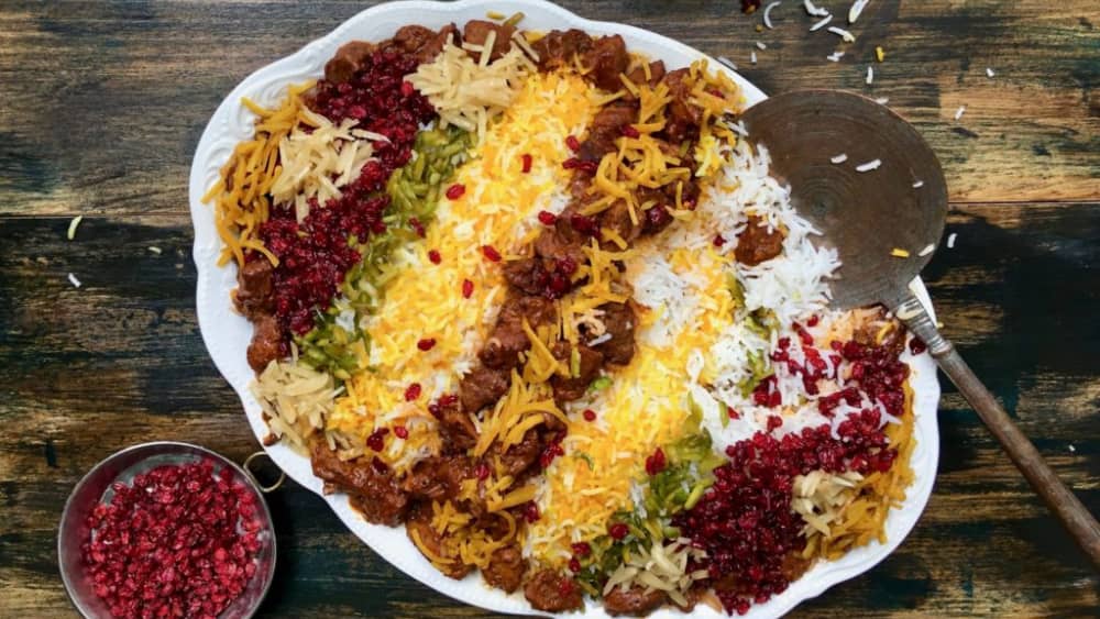 طرز تهیه شیرین پلو ساده