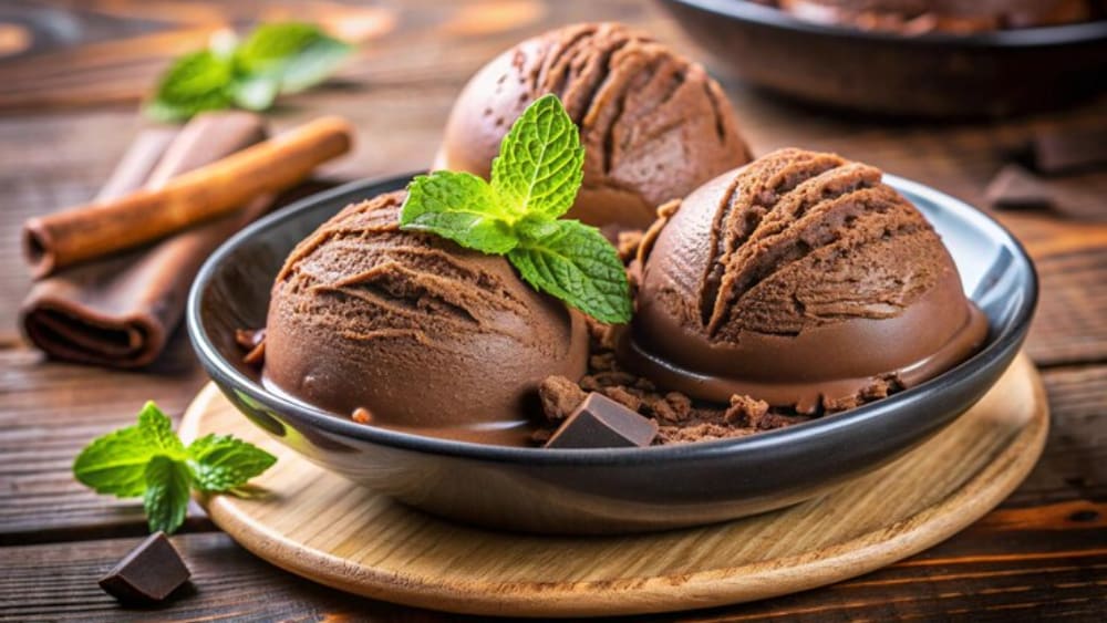 بستنی شکلاتی خانگی گ