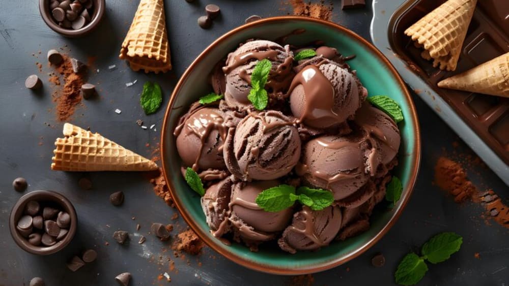 طرز تهیه بستنی شکلاتی در خانه