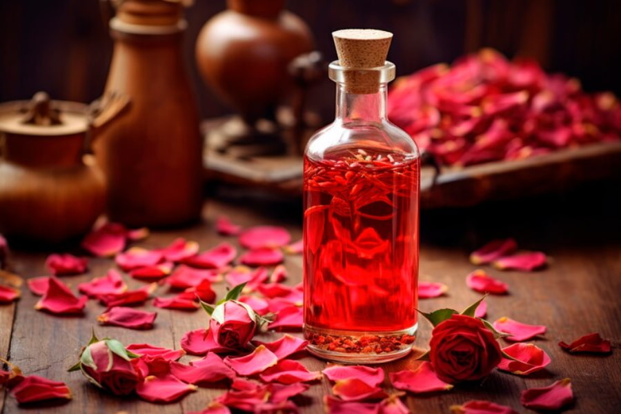طرز تهیه شربت گل محمدی با گلاب