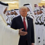 ورود رئیس جمهور آمریکا به قطر و گفتگو با امیر این کشور درباره ایران