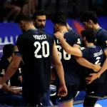 تیم ملی والیبال ایران در حال بازی مقابل آلمان