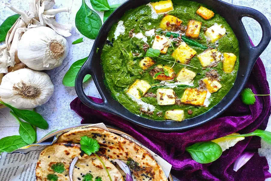 غذای سنتی هند، پالک پنیر