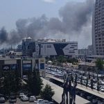 آتش سوزی در مجتمع تجاری کاسپین بندر انزلی و عملیات اطفاء حریق